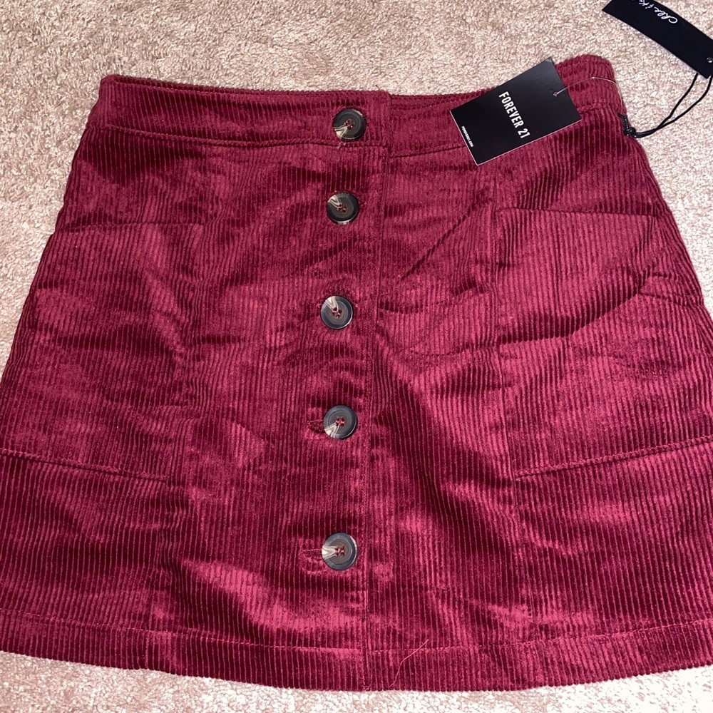 Forever 21 Maroon Skirt Size Large